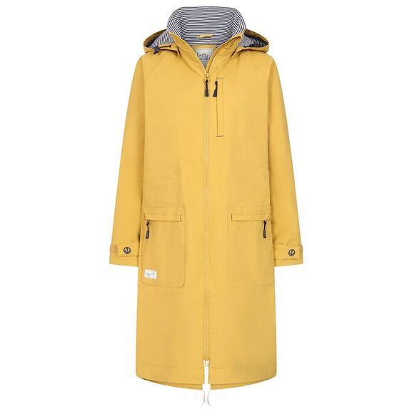 Lazy Jacks Womens/Ladies Long Length Snug Fit Waterproof Jacket / Yellow